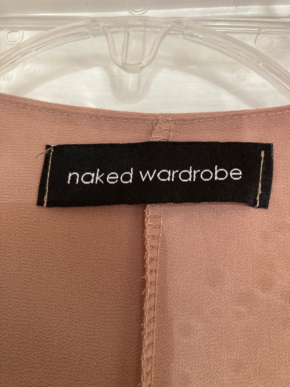 naked wardrobe blush tan sheer duster vest - Picture 2 of 8